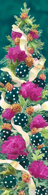 Free printable Christmas bookmarks of a decorated Christmas tree